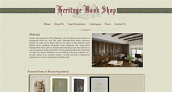 Desktop Screenshot of heritagebookshop.com